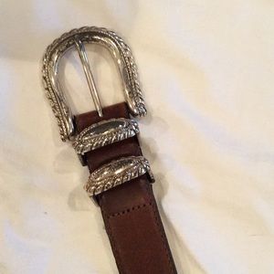 Brown leather belt